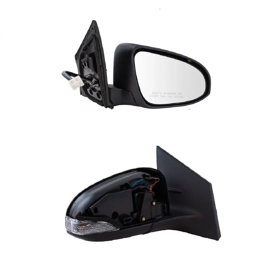 Mirror Power Folding Heated Signal Smooth Black Pair for 2016-2016 Scion iM