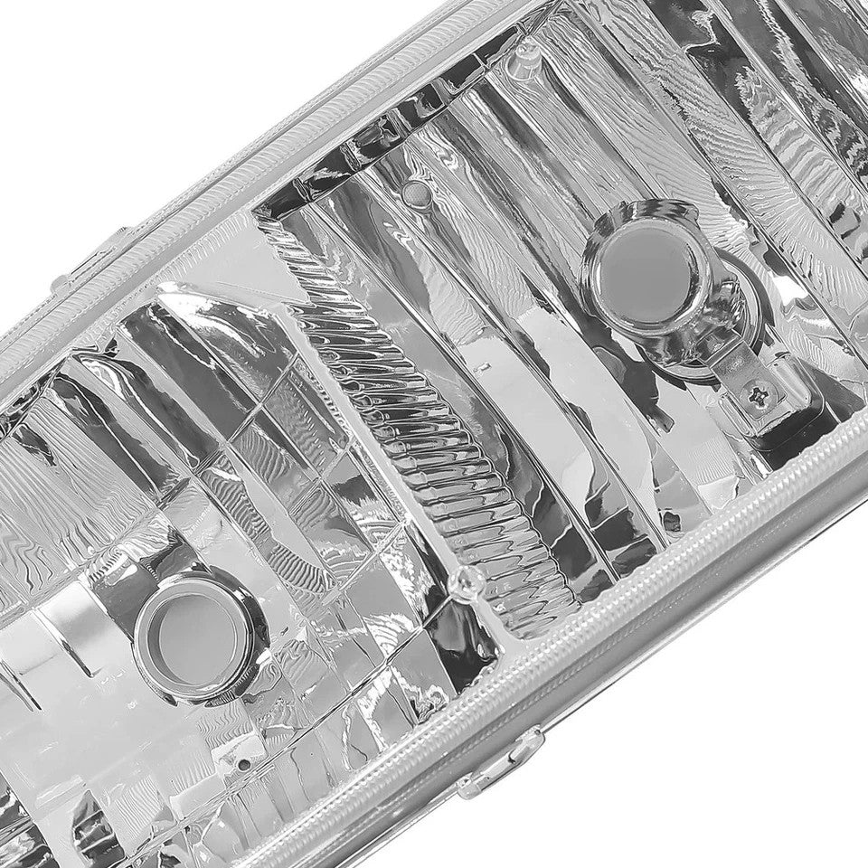 Headlights w/ Bumper Lamps For 1999-2007 GMC Sierra 1500 2500 2000-2006 Yukon XL
