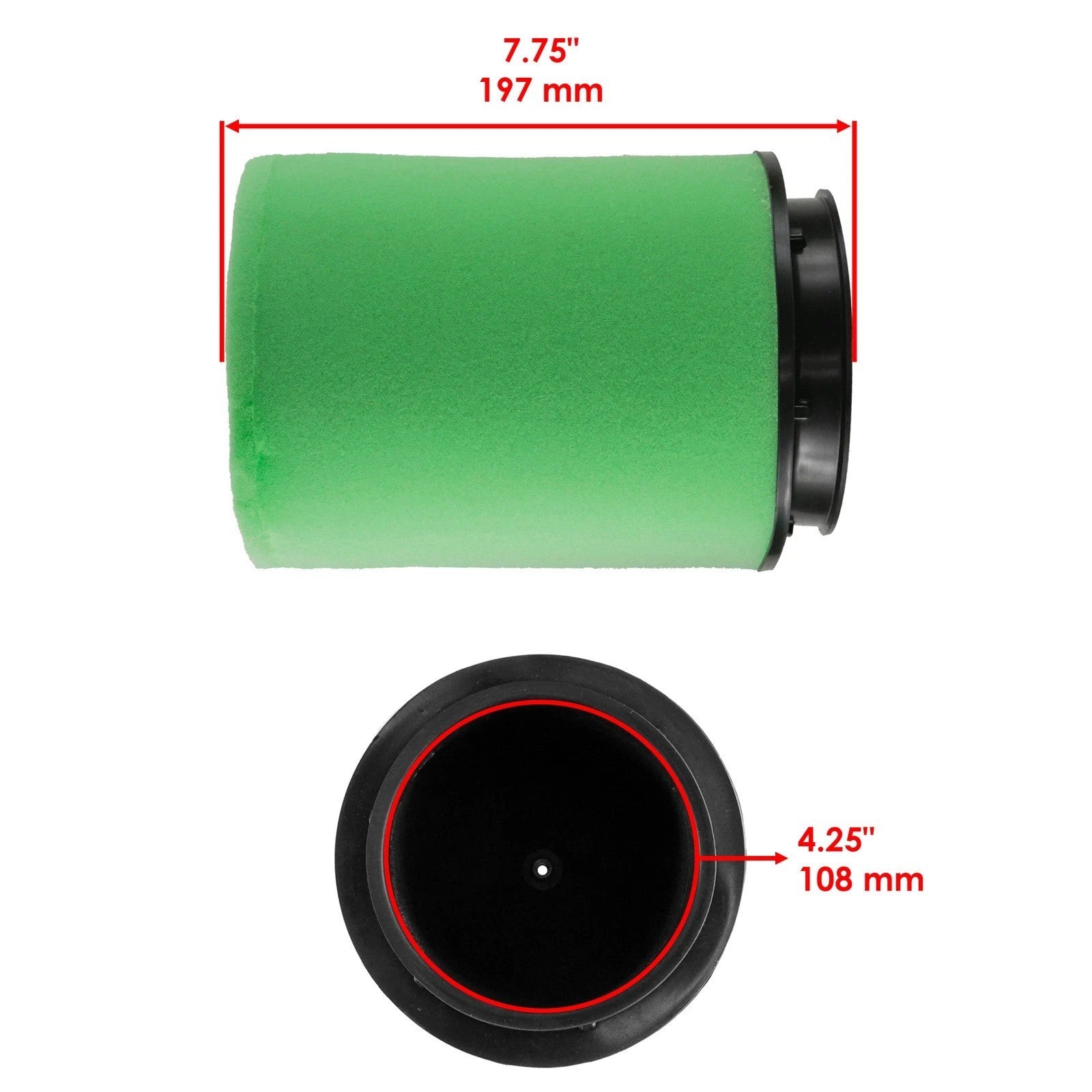 Caltric 17254-HP1-600 Air Filter Cleaner For Honda TRX450ER TRX450R 2006-2014