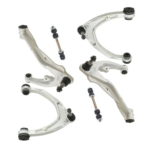 6 Piece Suspension Kit Front Upper & Lower Control Arms Sway Bar End Links New