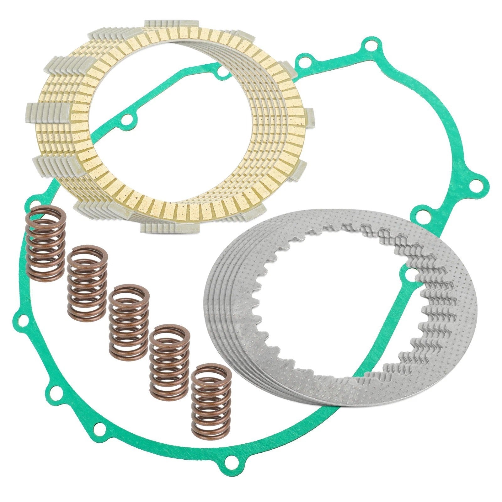 Clutch Friction Plates And Gasket Kit for Kawasaki Ninja 500R EX500D 1997-2009