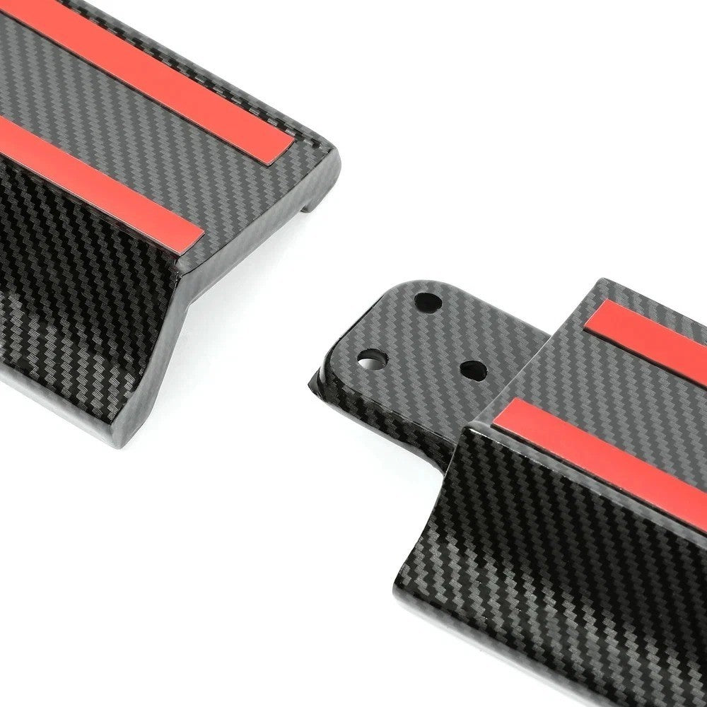 Fits 17-23 Tesla Model 3 Side Skirt Extension Rocker Panel - Carbon Fiber Print