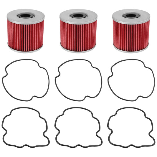 for Suzuki GS500 GS500E GS500F 1989-2002 2004-2009 Oil Filter 3-Pack