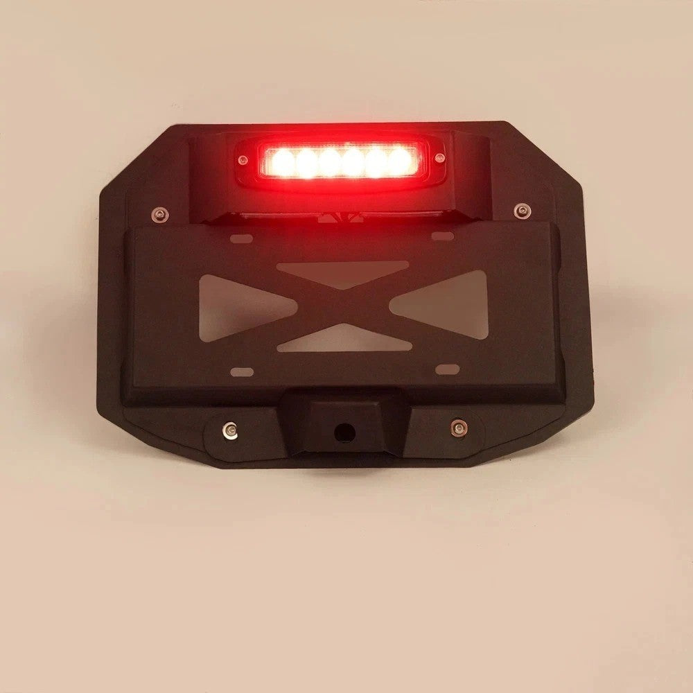 For Jeep Wrangler JK 07-18 Spare Tire License Plate Bracket Relocation W/ Light