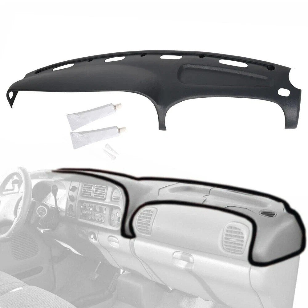 Grey Dash Cover For Dodge Ram 1500 2500 3500 98-02 Molded Dashboard Overlay Cap