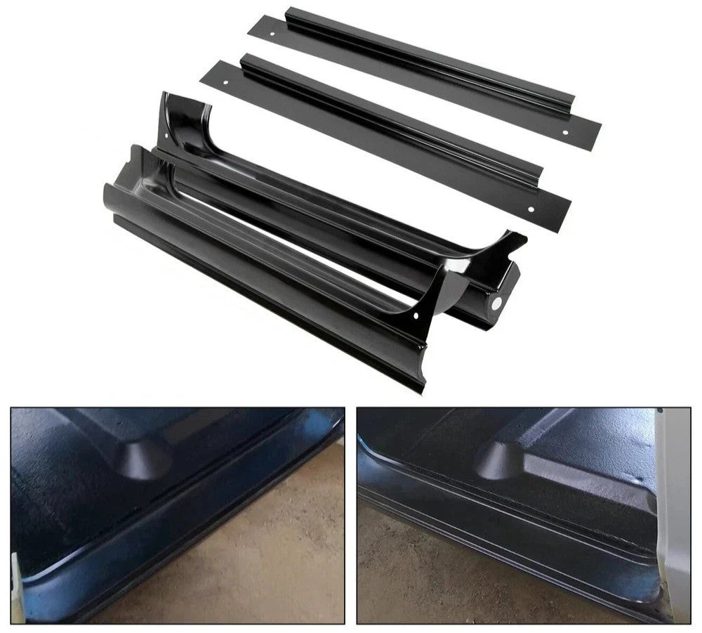 For 67-72 Chevy C10 Truck LH RH Side Full Rocker Panels Inner Patch Panels 4PC