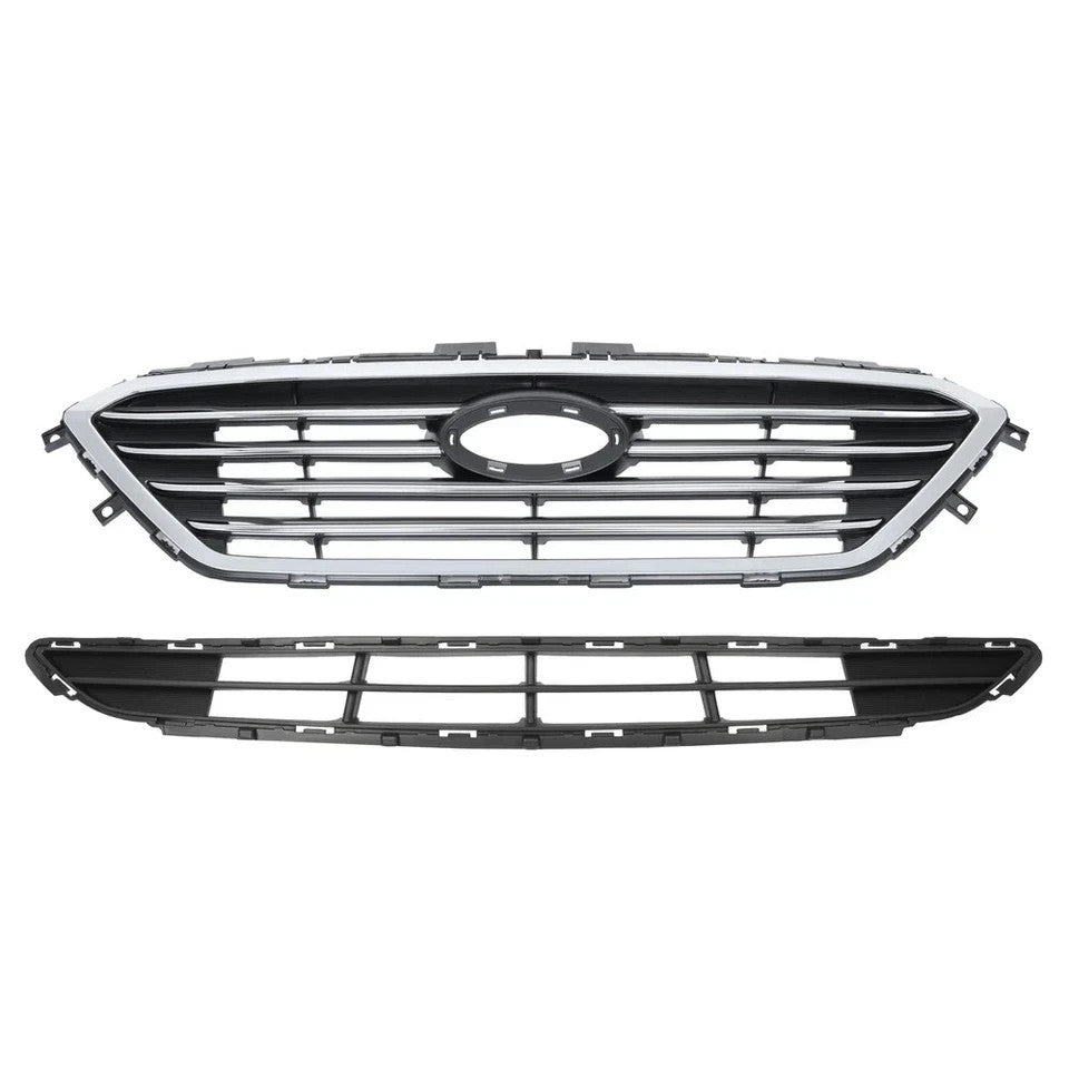 For Hyundai Sonata Sport 2015 2016 2017 Front Upper &Lower Grille Grill Assembly