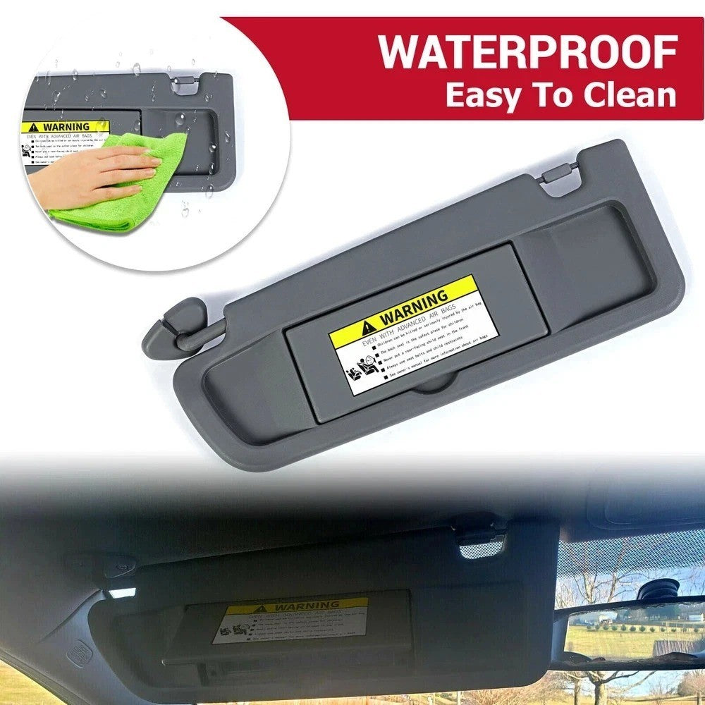 HECASA New Left Driver Side Dark Gray Sun Visor For 2006-2011 Honda Civic