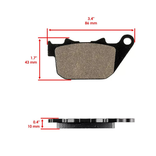 Front Rear Brake Pads for Harley Davidson Xl883C Sportster 883 Custom 2004-2013