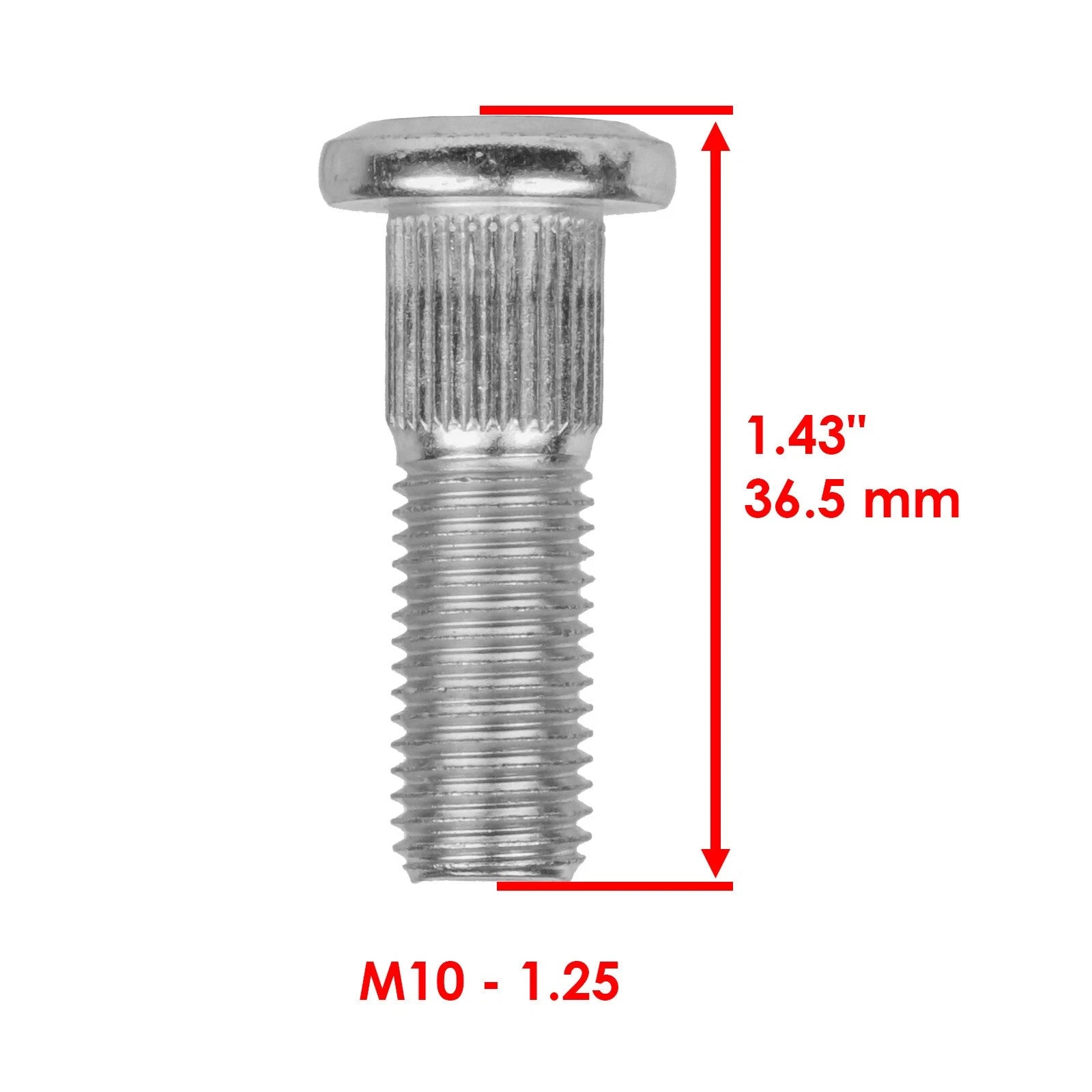 4 Front Wheel Hub Stud Bolt for Honda TRX250 TE TM Recon 250 2X4 1997 1998-2026