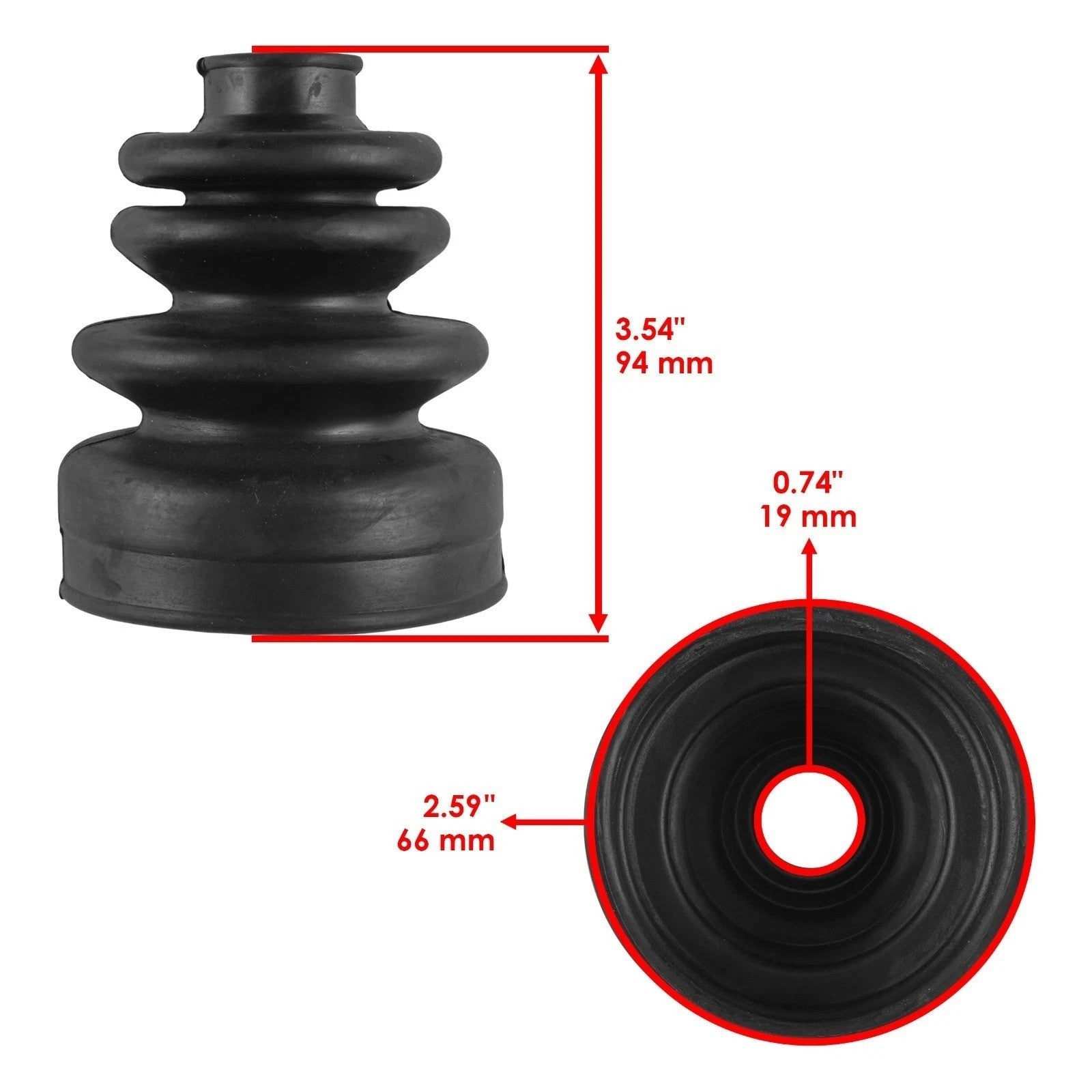 2 Front Axle Inner Outer CV Boot Kits for Polaris Ranger 500 2X4 4X4 6X6 2005