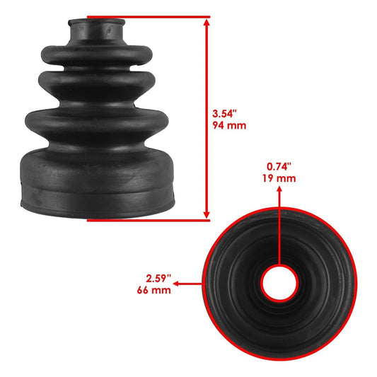 2 Front Axle Inner Outer CV Boot Kits for Polaris Ranger 500 2X4 4X4 6X6 2005