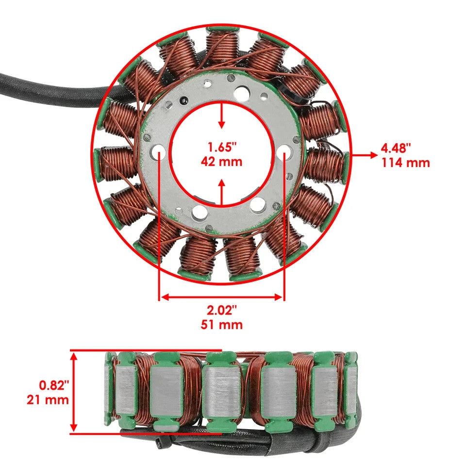 Stator And Gasket for Kawasaki Brute Force 750 KVF750 L G KVF750 H J 4X4I 12-23