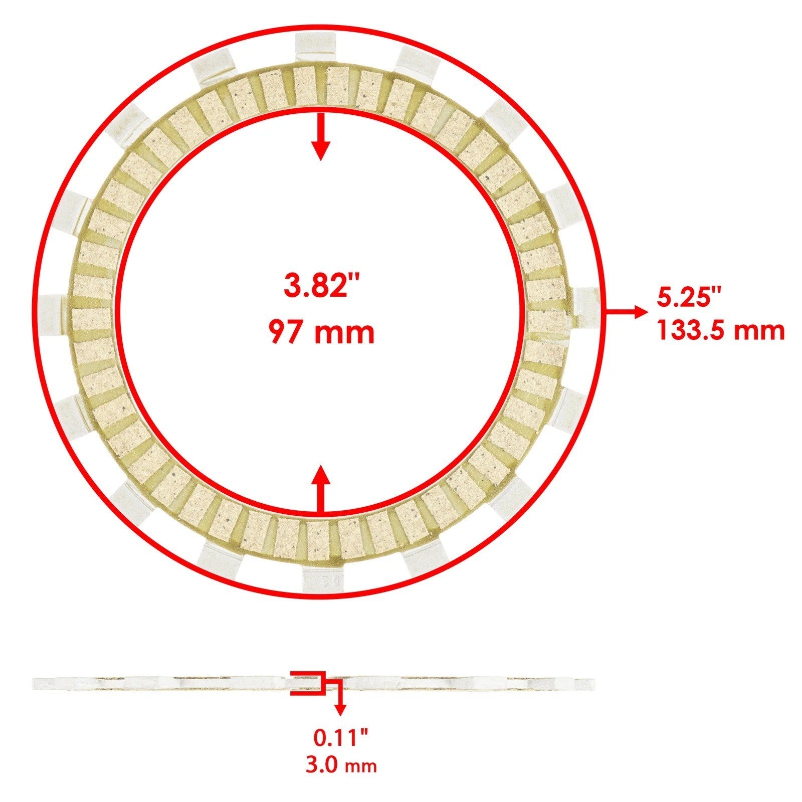Clutch Friction Plates Kit for Kawasaki KLX230 KLX230R S KLX230SM 2020 - 2023