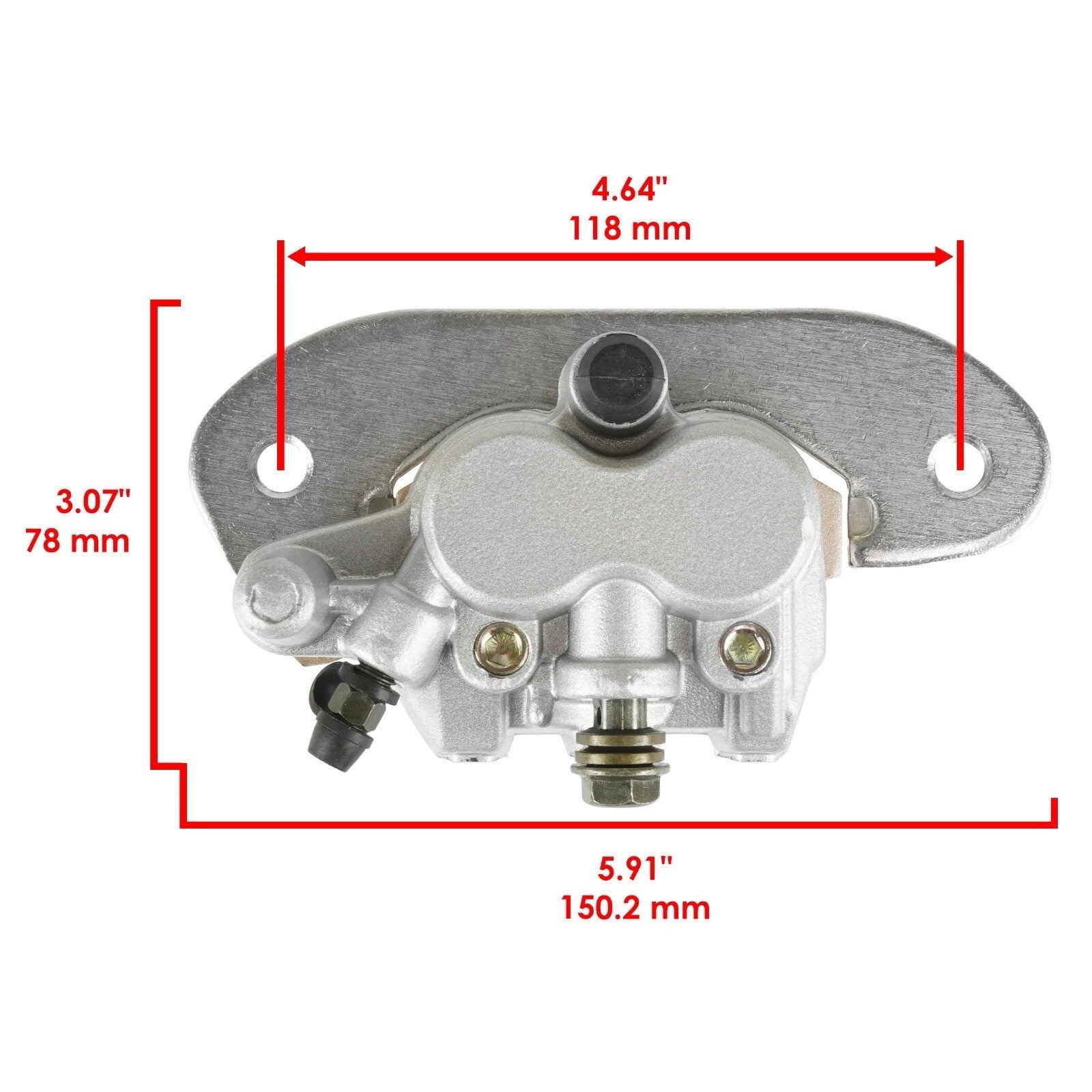 Rear Brake Caliper And Disc Rotor W/Pad For Yamaha Rhino 700 YXR700 4X4 2008-13