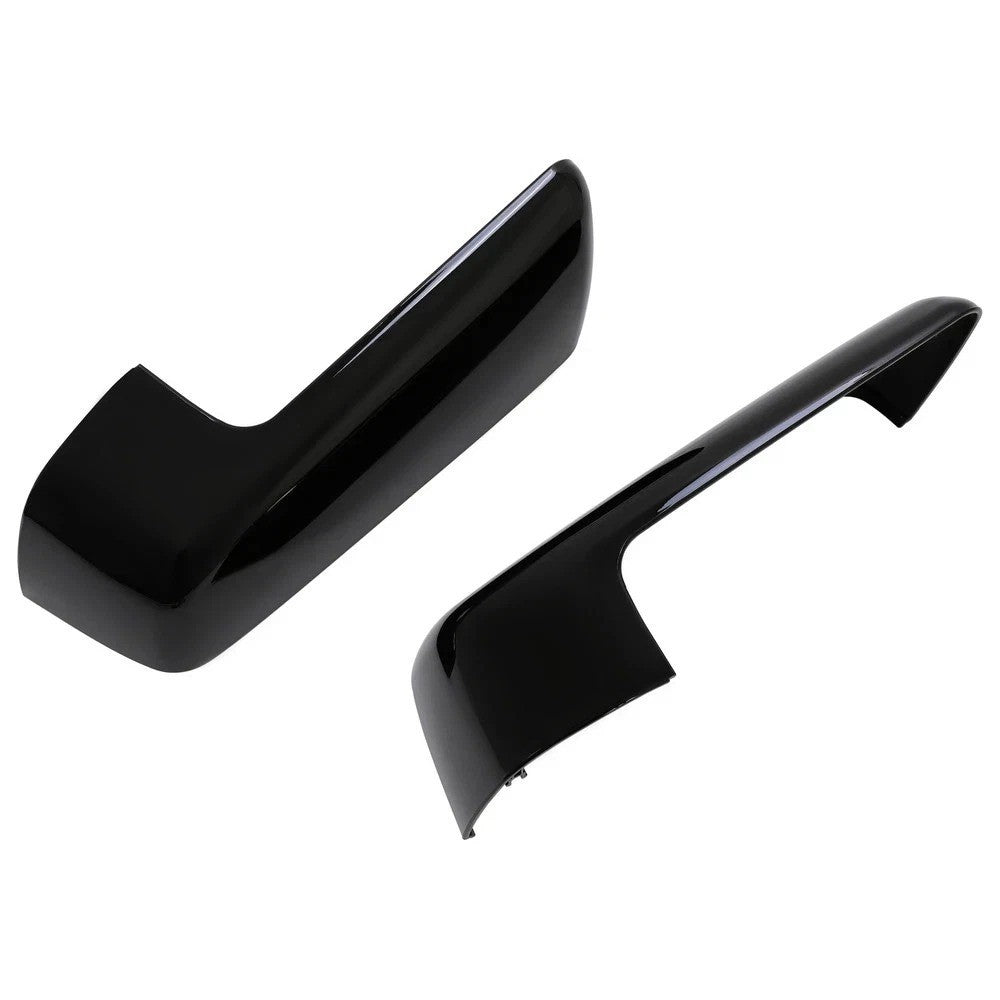 Pair Gloss Black Top Half Mirror Cap Cover For Chevy Silverado GMC Sierra 1500