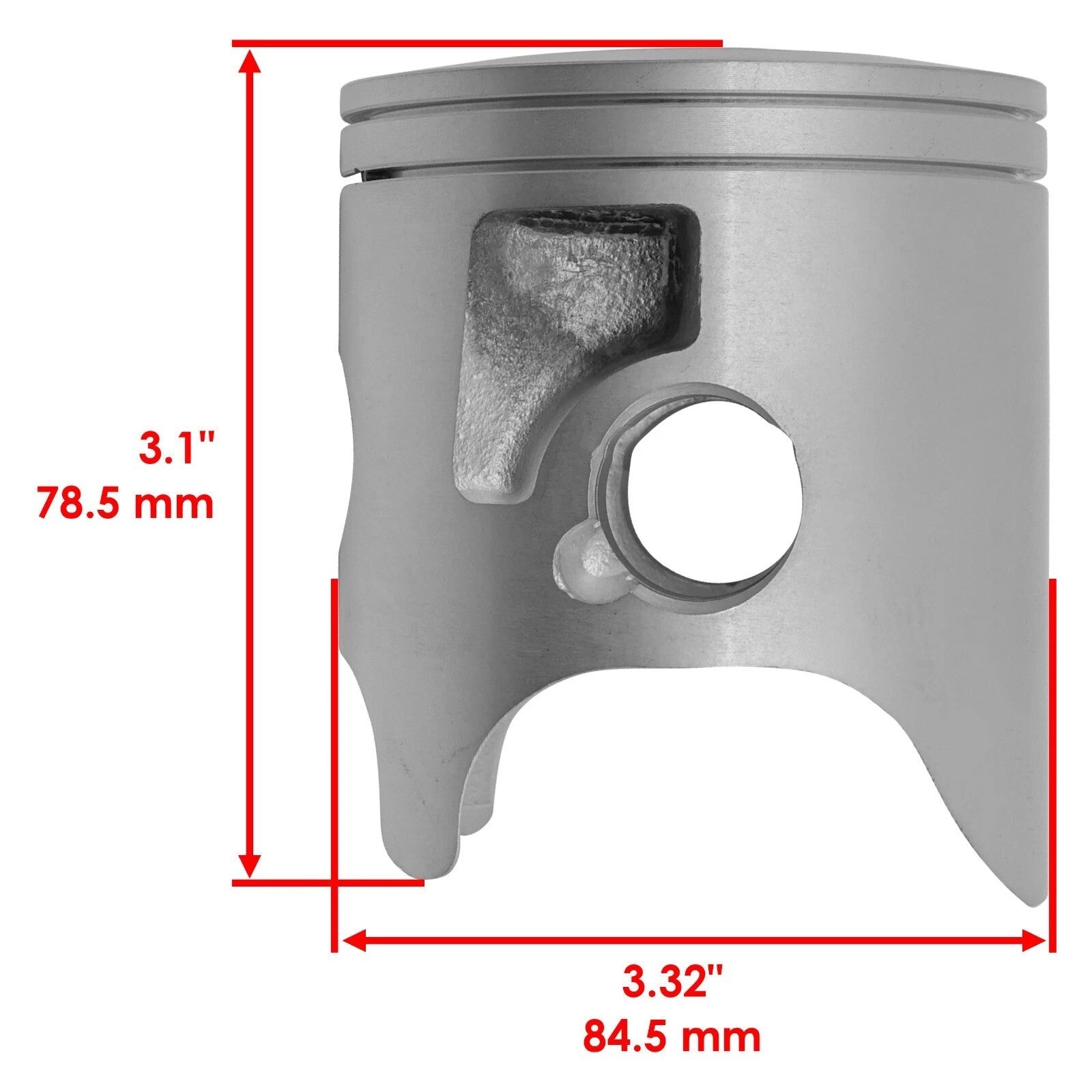 Caltric Piston Kit w/ Piston Rings for Yamaha YZ250 YZ250X 2003-2023 66.36mm