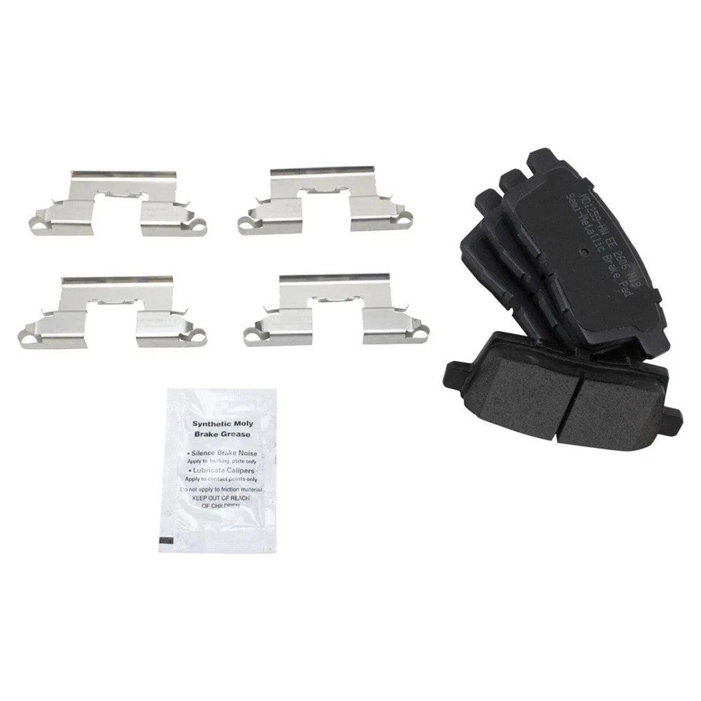 Brake Rotor & Semi Metallic Pad Front & Rear Kit w/Fluids for MKX Edge FWD