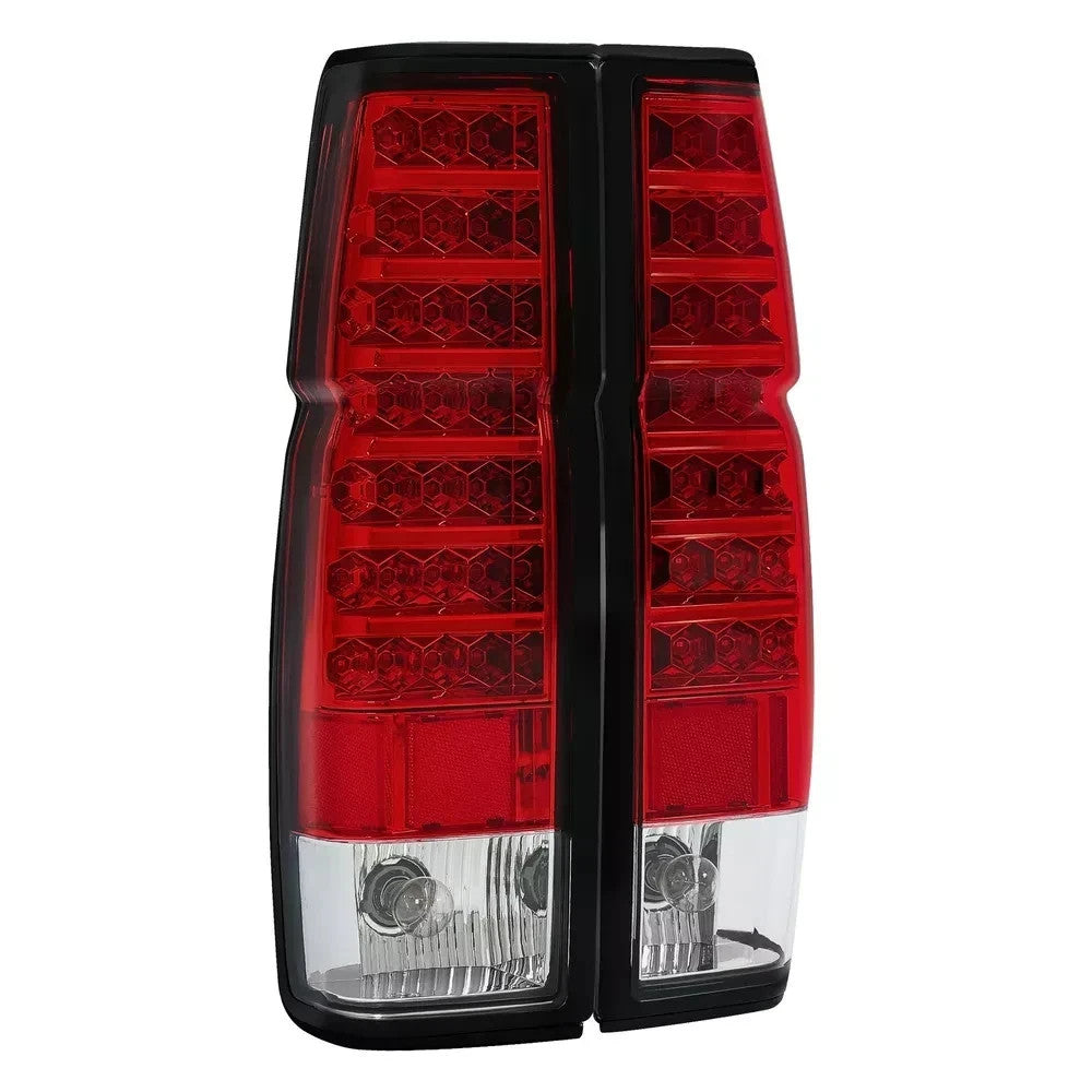 Red Clear LED Tail Lights Pair W/Bulb For Nissan D21 / Hardbody Pickup 1986-1997