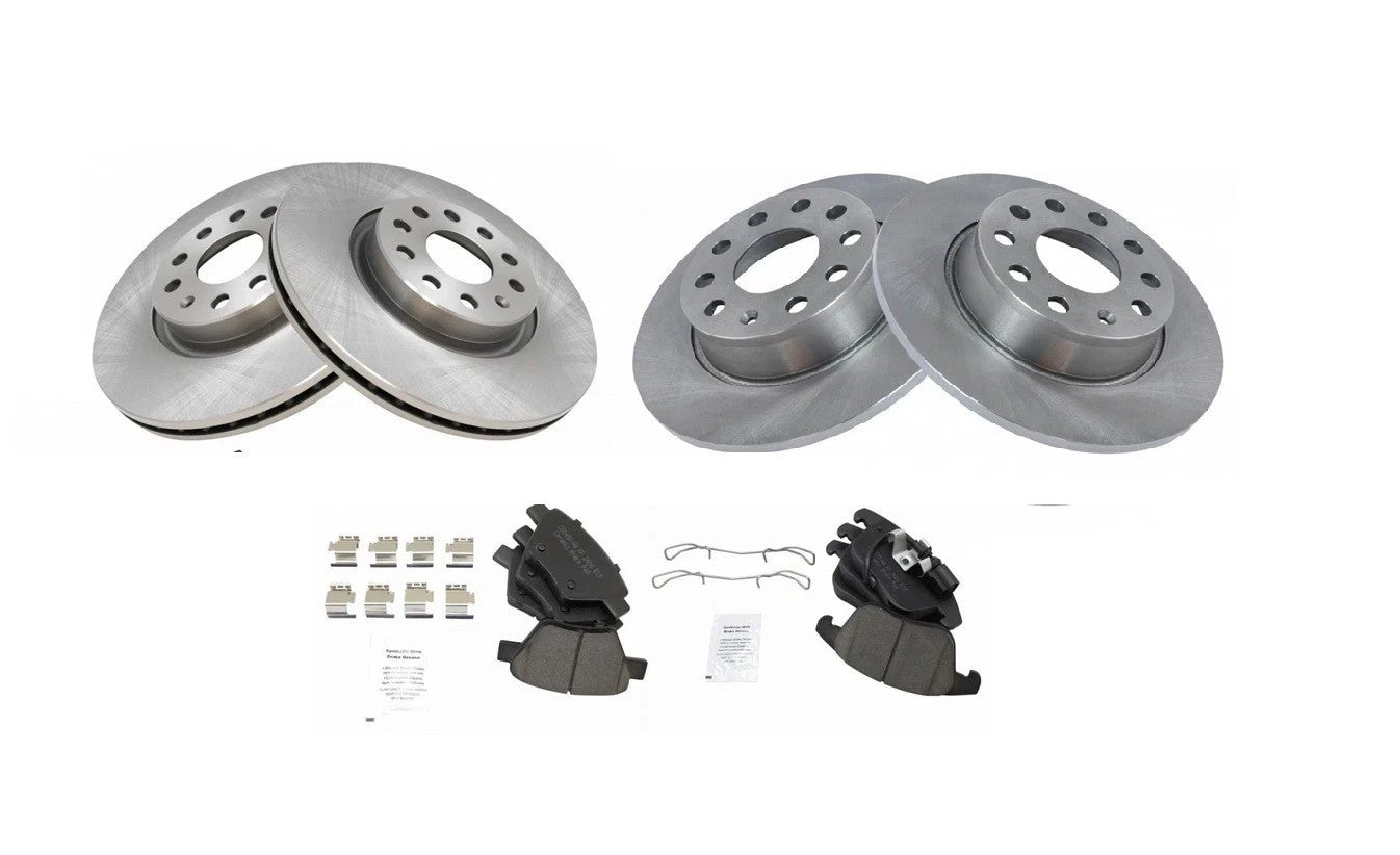 Front & Rear Posi Ceramic Disc Brake Pad & Rotor Kit for VW Passat New