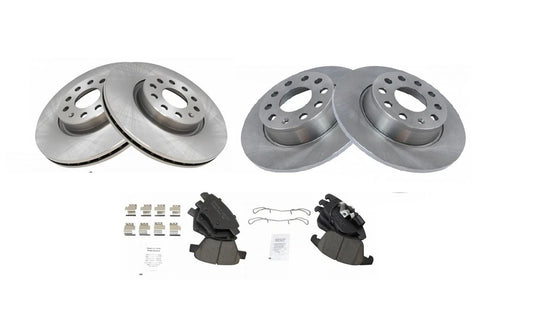Front & Rear Posi Ceramic Disc Brake Pad & Rotor Kit for VW Passat New