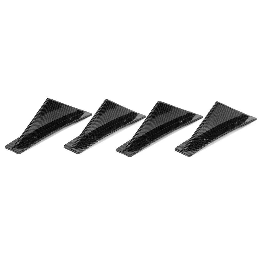 4 x Universal Rear Bumper Fin Diffuser Spoiler Lip Wing Splitter Carbon Style