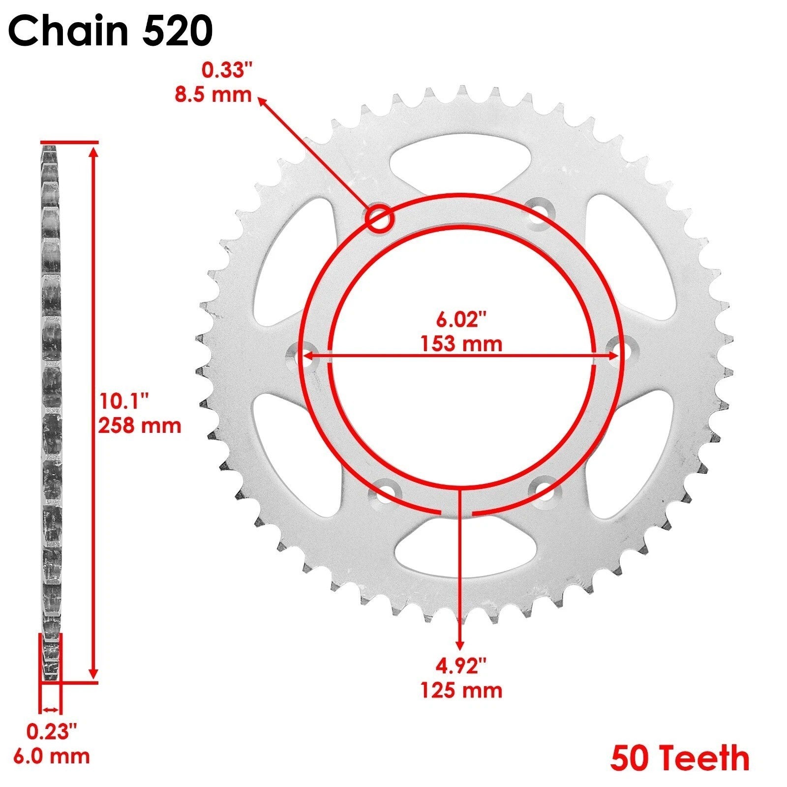 Red Drive Chain And Sprocket Kit for Honda CR250R 1995-2001 2003