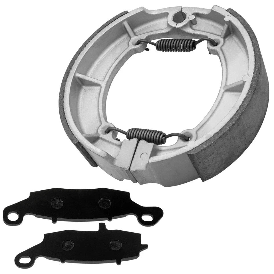 Front Brake Pads & Rear Shoes for Kawasaki VN800B Vulcan 800 Classic 1996-2005
