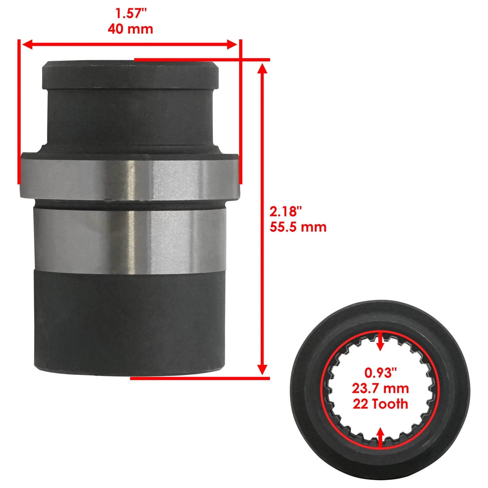 Rear Propeller Drive Shaft Coupler Yoke for Suzuki Quadsport 250 LT-Z250 2004-09
