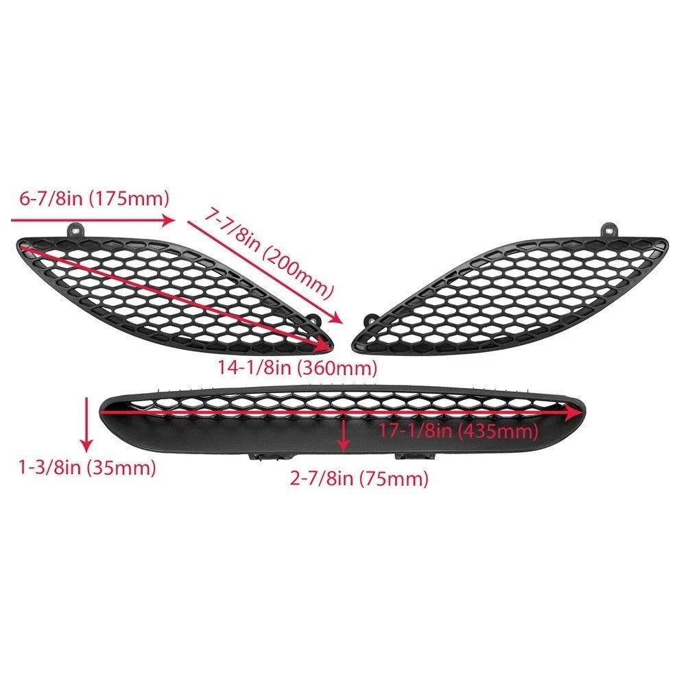 HECASA Hood Scoop Bezel For 2015-2020 Charger SRT Hellcat Grille Trim Black