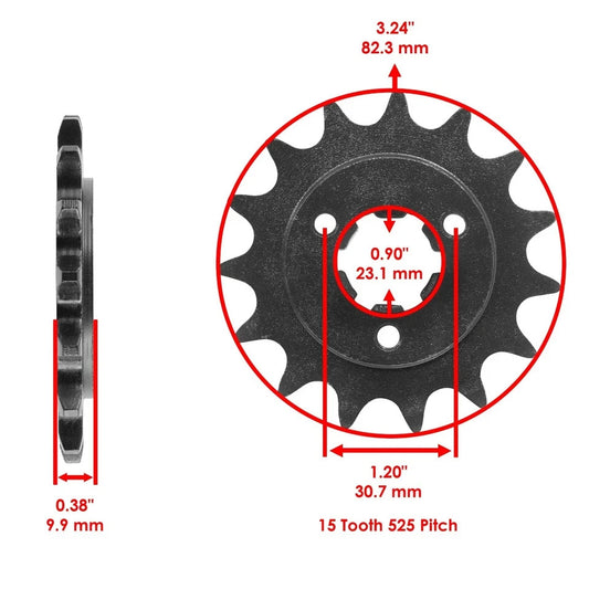 Black Drive Chain And Sprocket Kit for Suzuki DR650SE 1996-2018