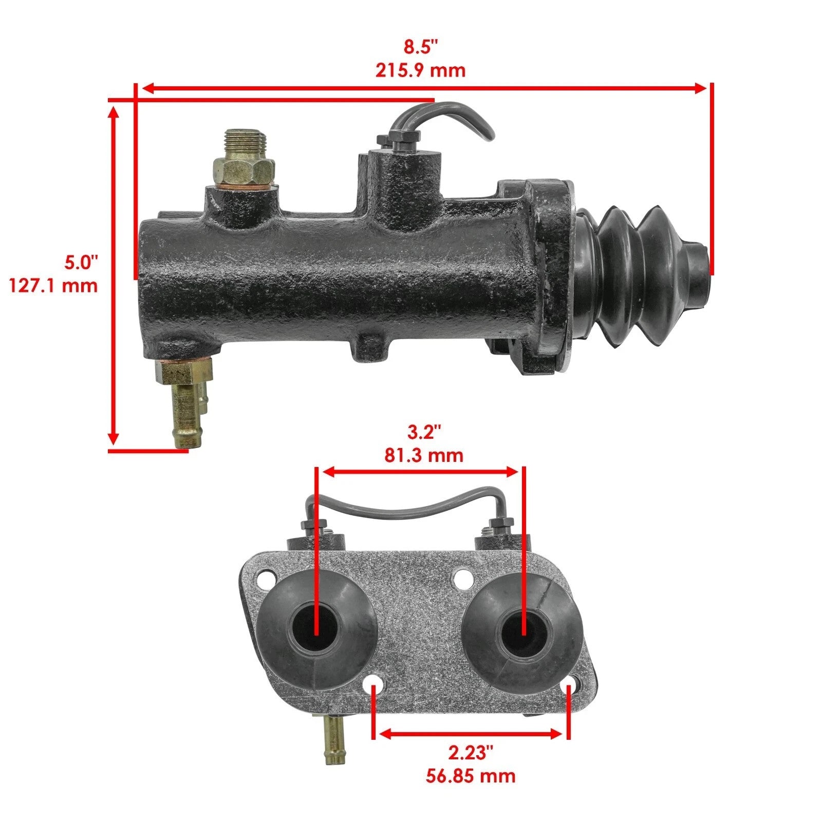 Caltric Brake Master Cylinder For Caterpillar 416D 420D 424D 428D 430D 432D 438D