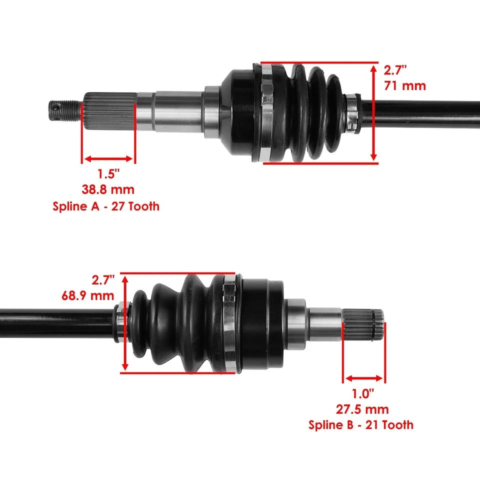 for Yamaha Big Bear 350 YFM350FW 4WD 1989-97 Front Left and Right CV Joint Axles