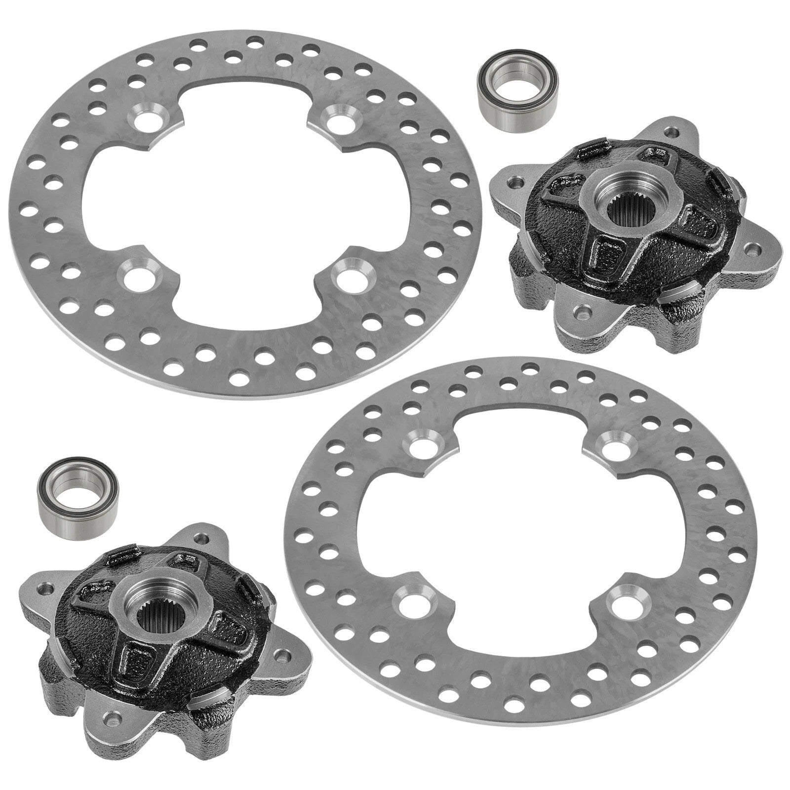 Front Left Right Wheel Hub Disc Rotor Bearing for Polaris Ranger 900 2012-2014