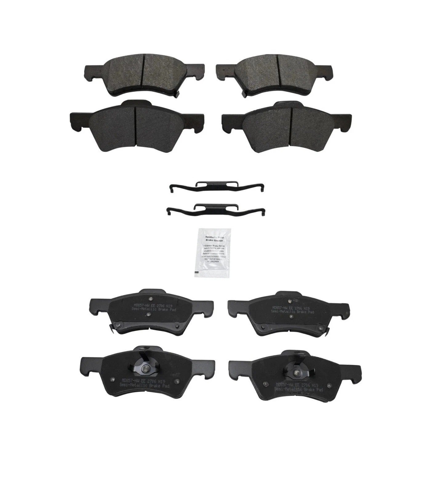 Front Brake Pads for Voyager Caravan Town & Country w/ 4 Wheel Discs