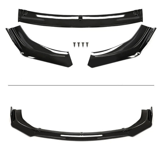 For Honda Civic Sedan 2016-2020 2021 Painted Black Front Bumper Lip Body Spoiler