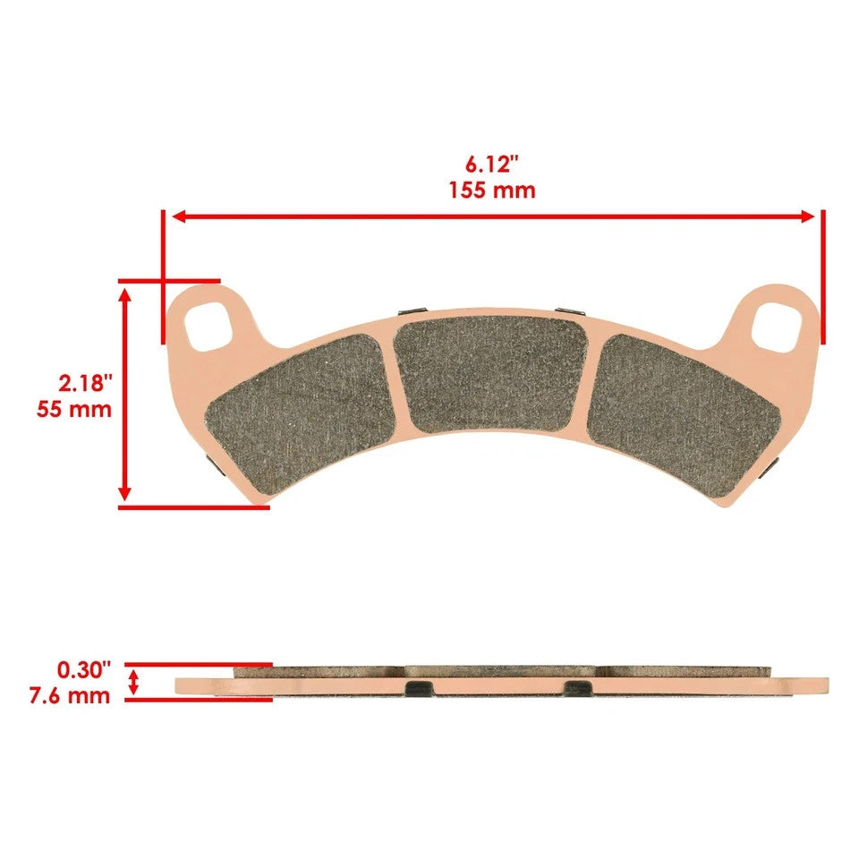 Front and Rear Brake Pads for Polaris RZR XP Turbo / RZR XP 4 Turbo 2016 - 2021