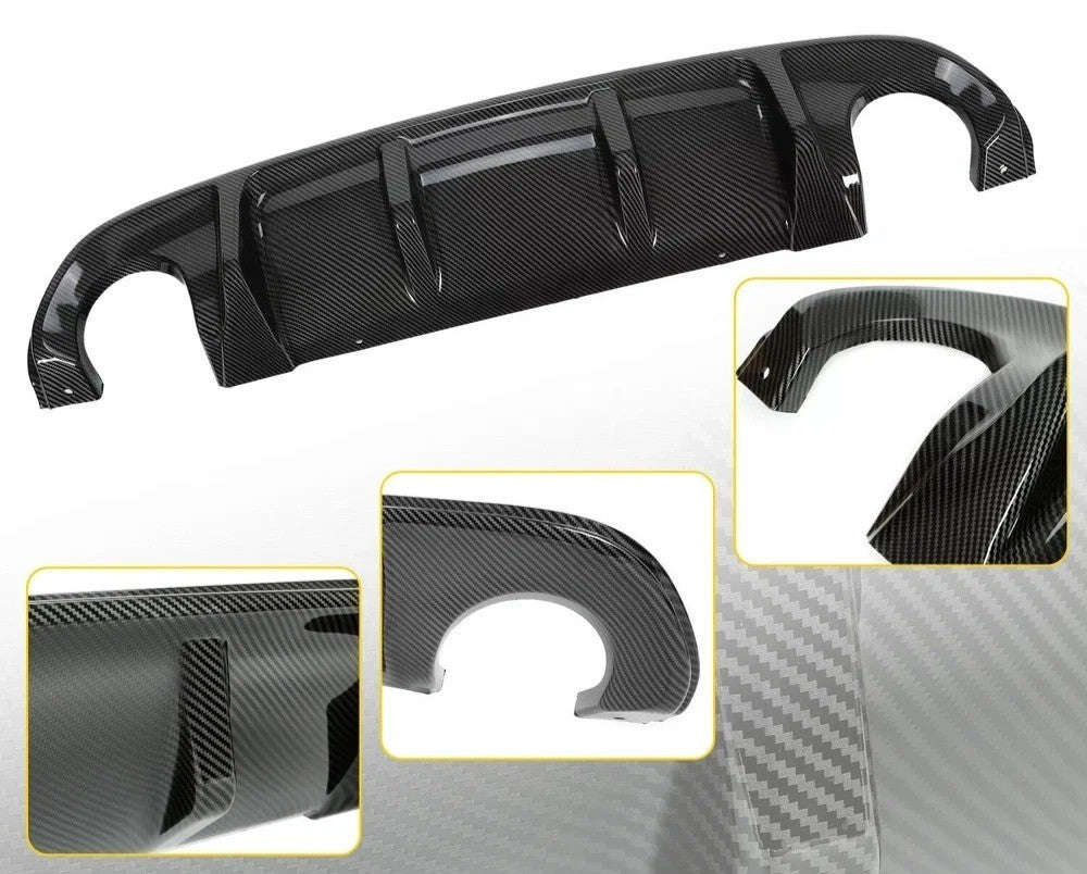 Rear Bumper Lip Diffuser For 2014-2017 Infiniti Q50 Wing Carbon Fiber Style