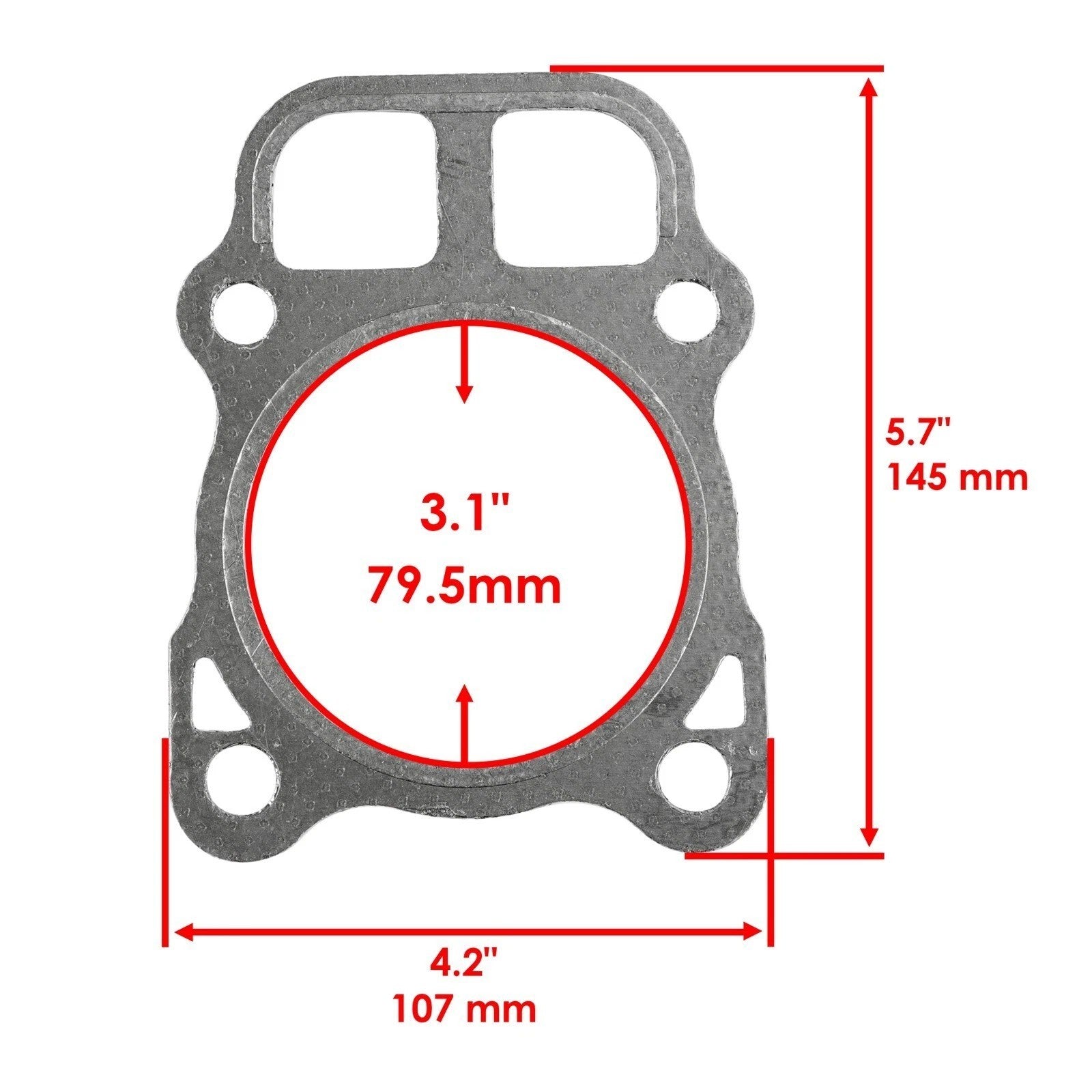 Caltric Head Gasket for Kohler CH17 CH18 CH19 CH20 18-25 HP Engines 24-841-01-S 