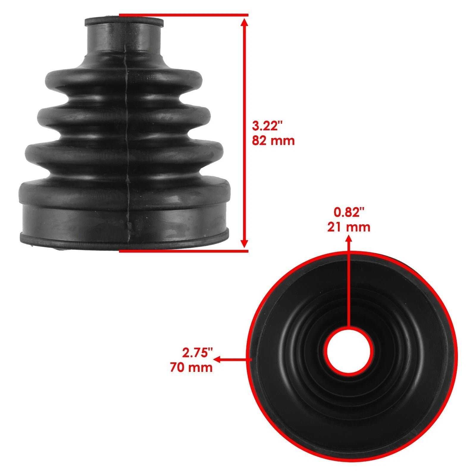 Rear Axle Outer And Inner CV Boot Kit for Yamaha Rhino 700 YXR700F Fi 2008-2013