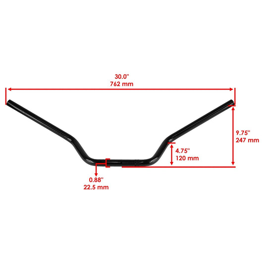 Handlebar & Grip w/ Bar End For Honda Fourtrax 300 TRX300FW 4X4 1988-2000