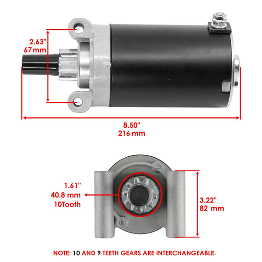 Starter for Kohler Courage Twin Engine SV730 SV735 SV740 SV810 / 12V CCW 9 Tooth