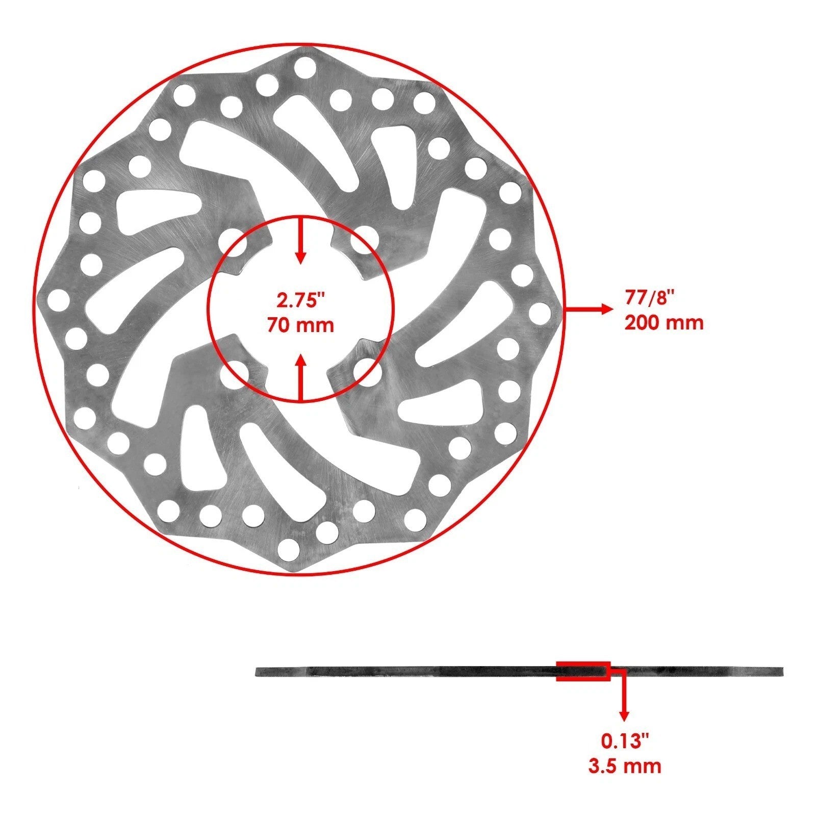 Rear Brake Disc Rotor w/ Pads fits Yamaha YFZ450R / YFZ450RSE Special 2009-2026