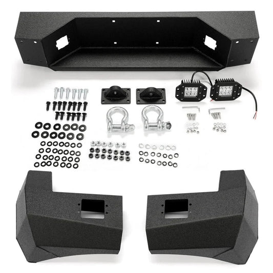 HECASA For 2005-2015 Toyota Tacoma New Steel Rear Bumper W/LED Lights & D-Rings