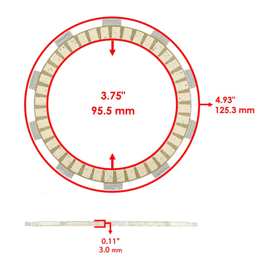 Clutch Friction Plates Kit for Yamaha Blaster 200 YFS200 1988-2006
