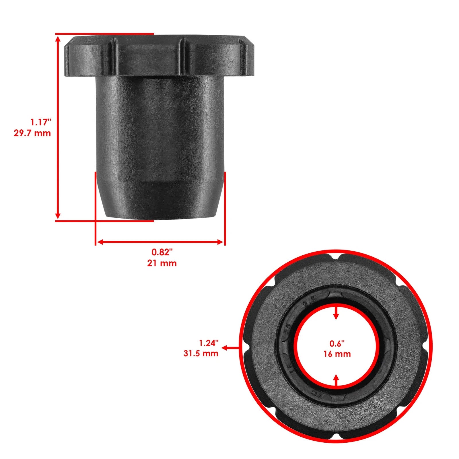 Mid Lower Upper A-Arm Bushings w/ Seal For Polaris Ranger 800 6X6 2012-2014