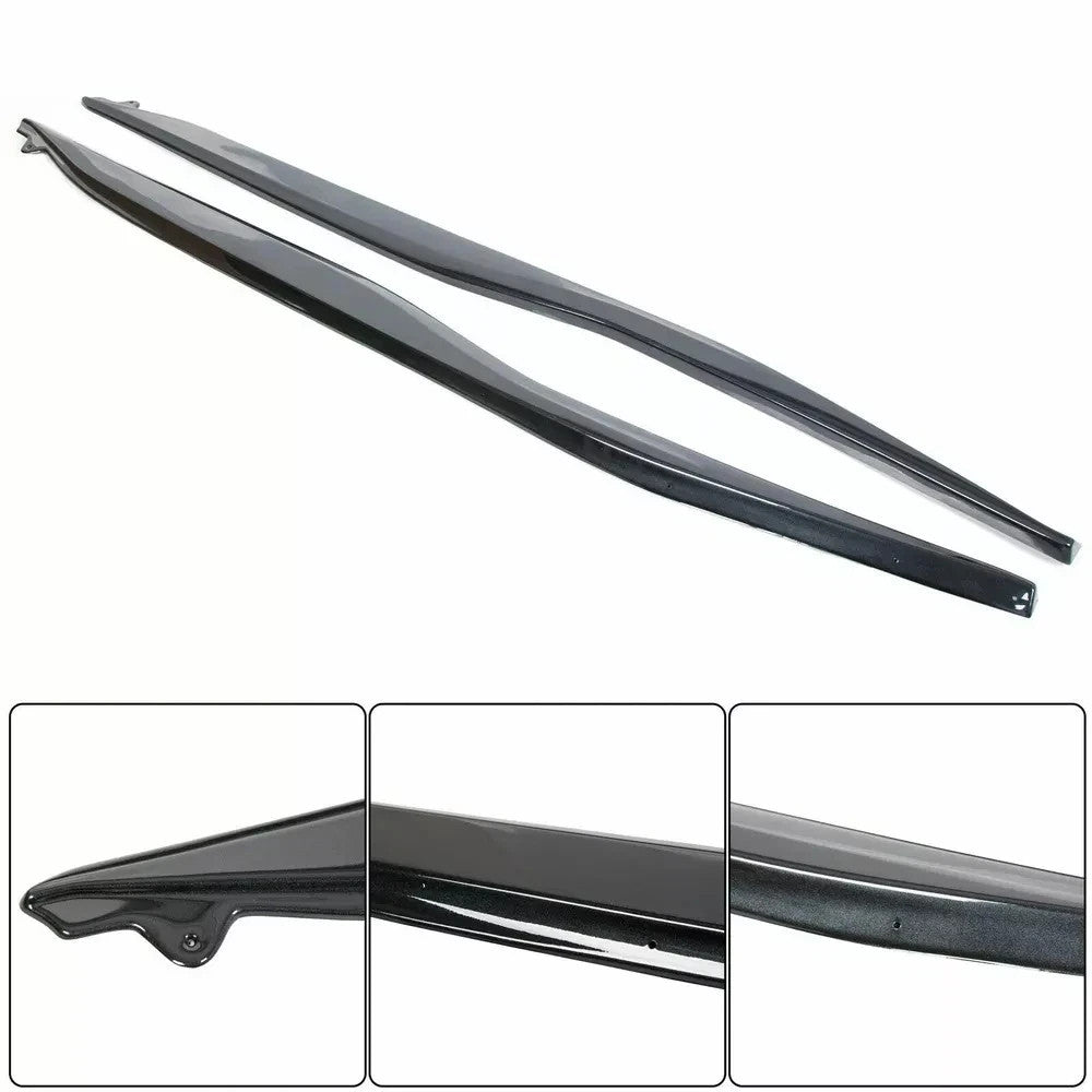 For 2014-19 Chevrolet Corvette C7 Side Skirt Z06 Style Rocker Panels Gloss Black