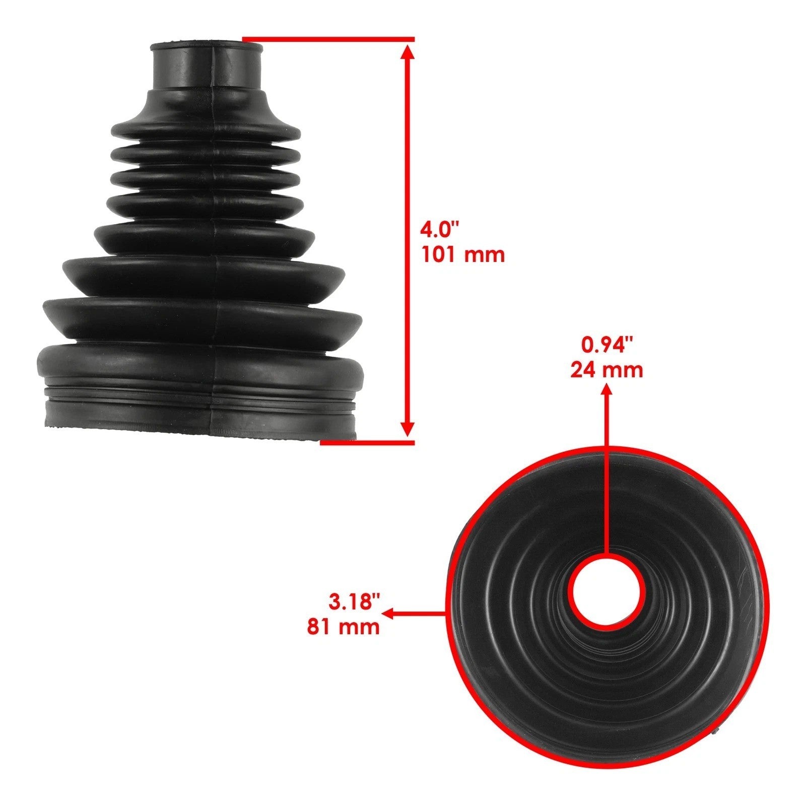 2 Rear Axle Inner And Outer CV Boot Kits for Polaris Sportsman 500 2008-2010