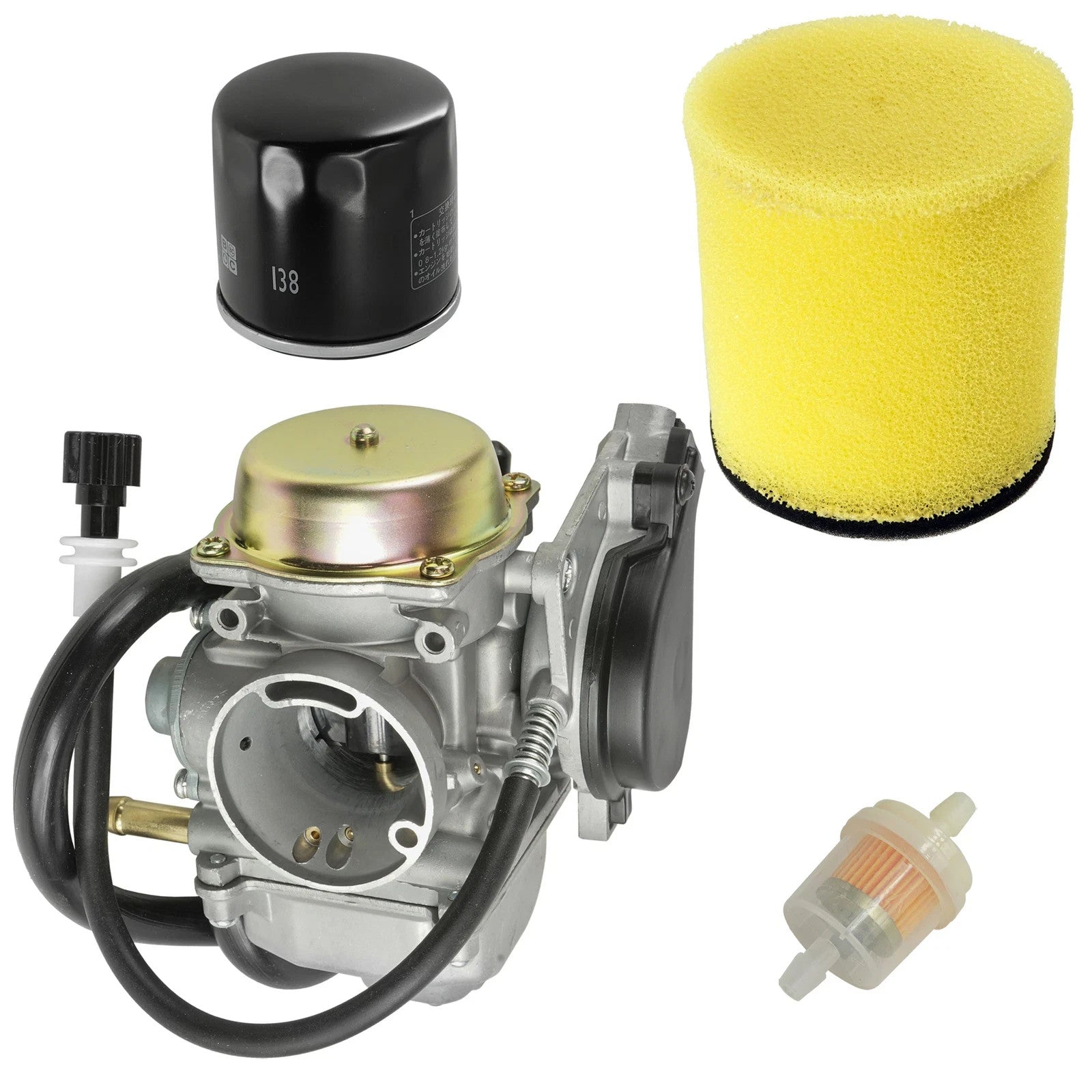 Caltric Air Filter & Carburetor Kit For Suzuki Eiger 400 LTF400F 2003-2007