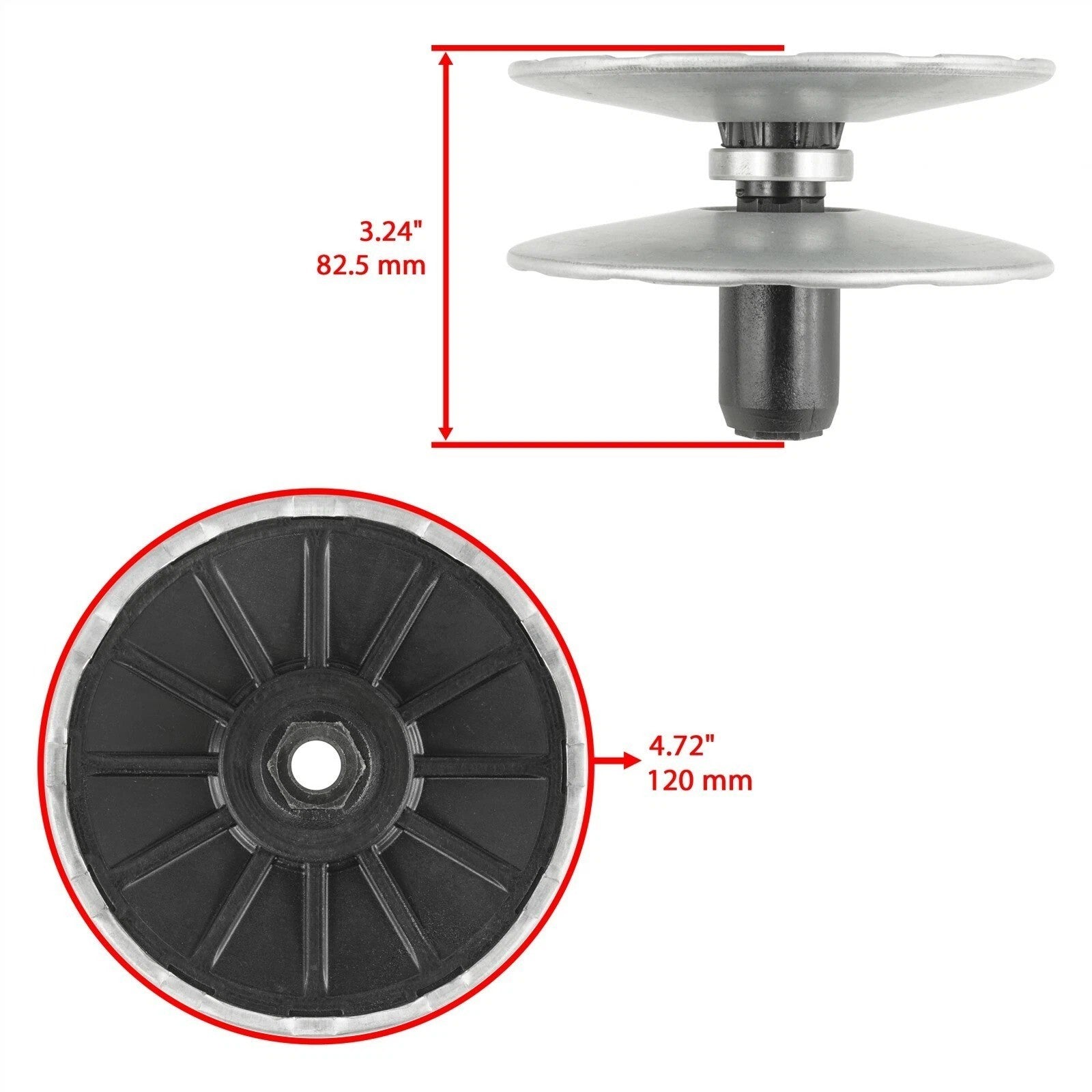 Secondary Transmission Variator Pulley Kit For John Deere X105 X106 MIA12482